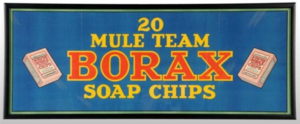 PAPER 20 MULE TEAM BORAX SOAP CHIPS SIGN.         