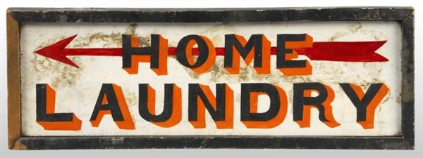 WOODEN HOME LAUNDRY SIGN.                         