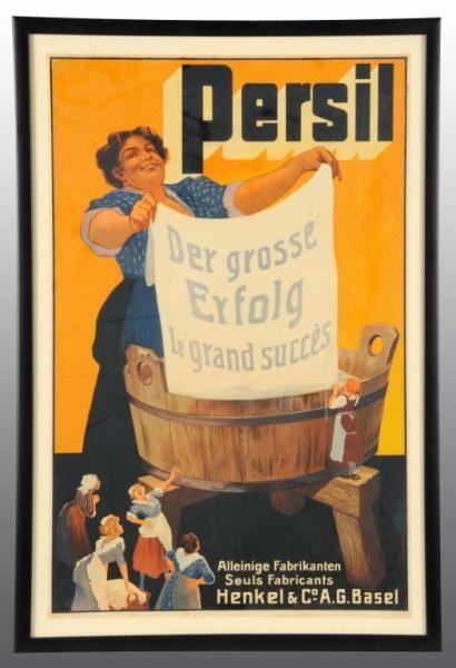 PAPER PERSIL SOAP SIGN.                           