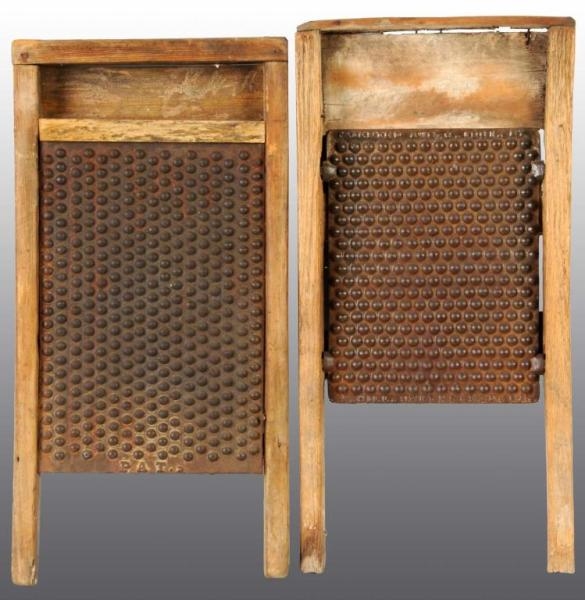 LOT OF 2: WOODEN WASHBOARDS.                      