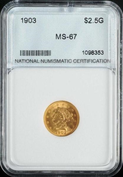 1903 CORONET GOLD EAGLE $2 ½.                     