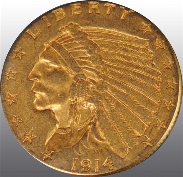 1914 INDIAN HEAD $2 ½ XF 40.                      