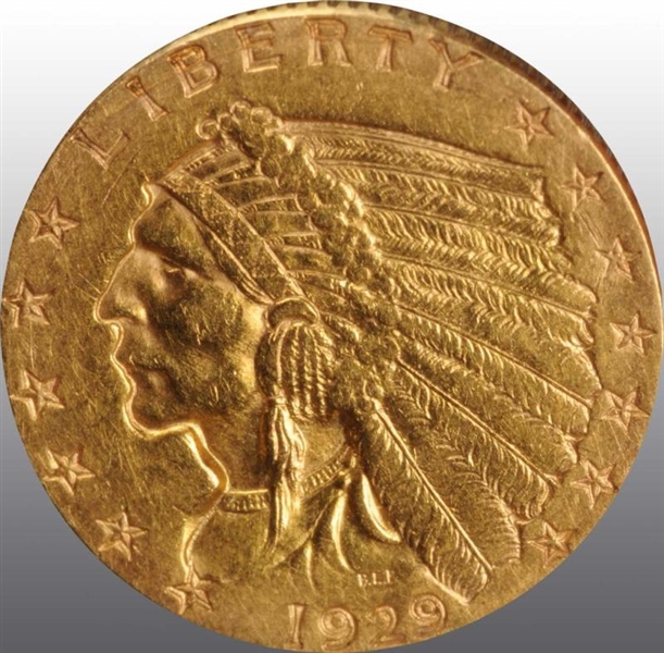 1929 INDIAN HEAD $2 ½.                            