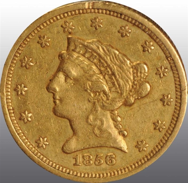 1856-S CORONET GOLD EAGLE $2 ½.                   