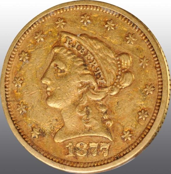 1877 CORONET GOLD EAGLE $2 ½.                     