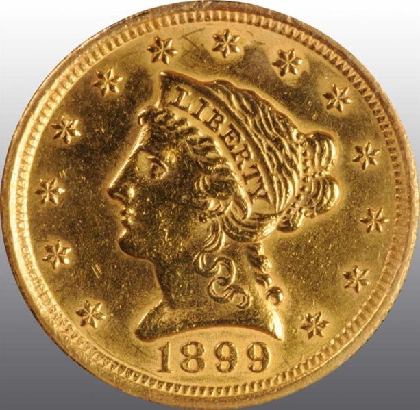 1899 CORONET GOLD EAGLE $2 ½.                     