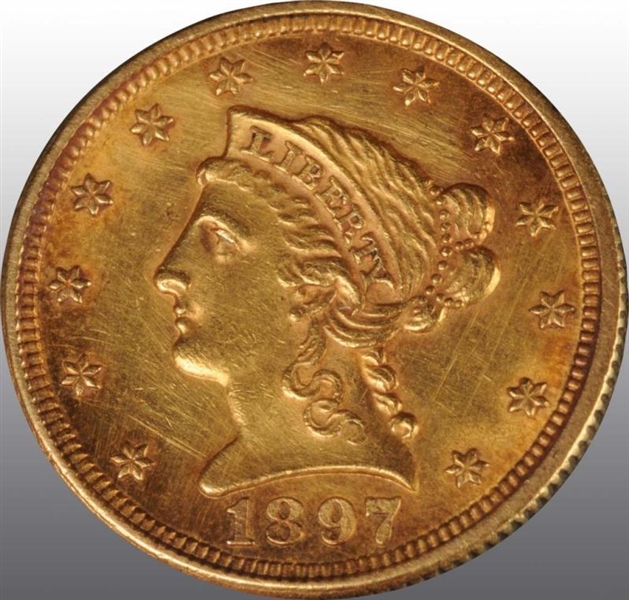 1897 CORONET GOLD EAGLE $2 ½.                     