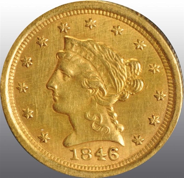 1846-O CORONET GOLD EAGLE $2 ½.                   
