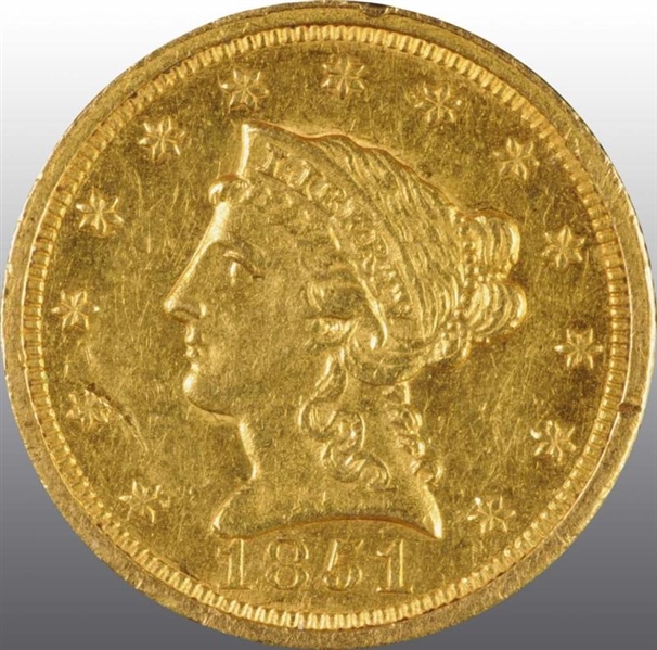 1851-C CORONET GOLD EAGLE $2 ½.                   