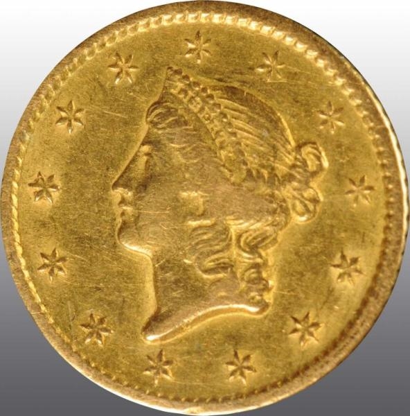 1849-O CORONET GOLD $1 XF 40.                     