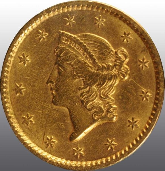 1851 CORONET GOLD $1.                             