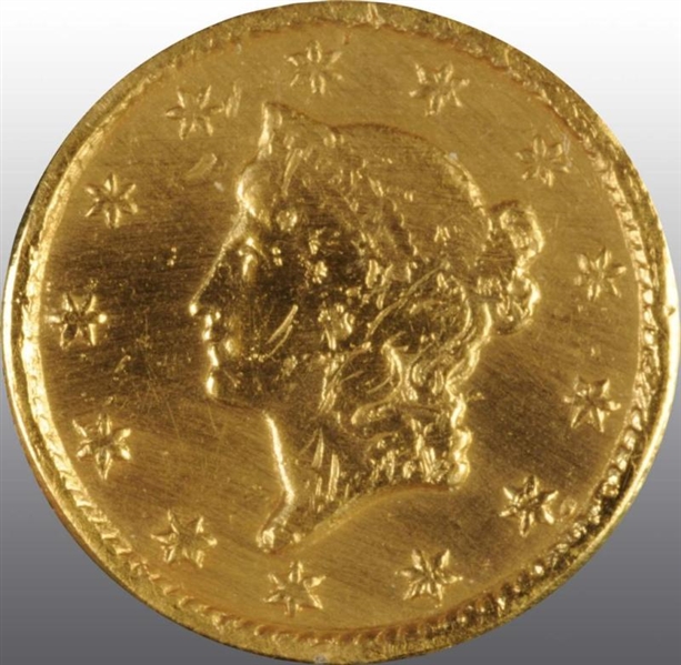 1853-C CORONET GOLD $1.                           
