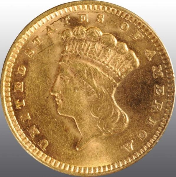 1874 INDIAN HEAD GOLD $1.                         