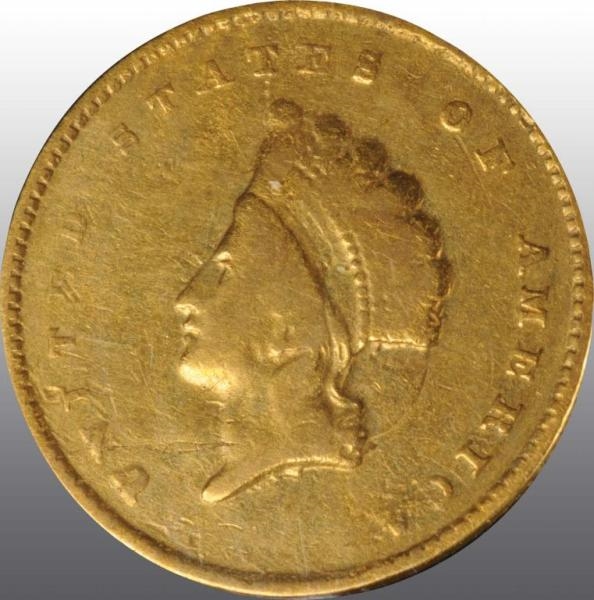 1855-C INDIAN HEAD GOLD $1.                       