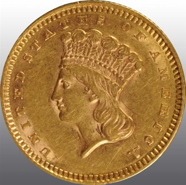 1860 INDIAN HEAD GOLD $1 XF 45.                   