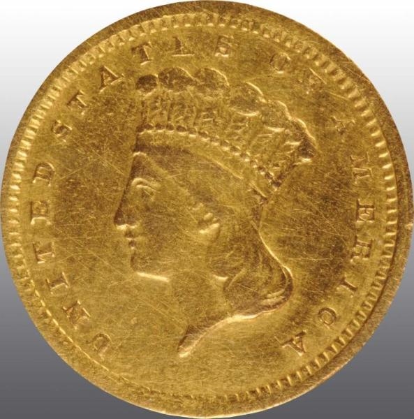1857-C CORONET GOLD $1.                           