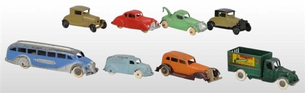 LOT OF 8: TOOTSIE TOY DIE-CAST VEHICLE TOYS.      