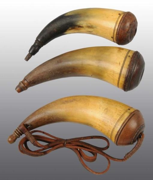 LOT OF 3: MISCELLANEOUS SMALL HORNS.              