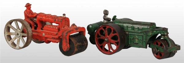 LOT OF 2: CAST IRON TRACTOR TOYS.                 