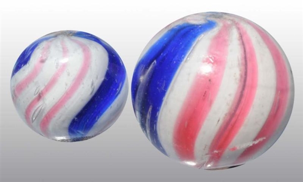 LOT OF 2: PEPPERMINT MARBLES.                     