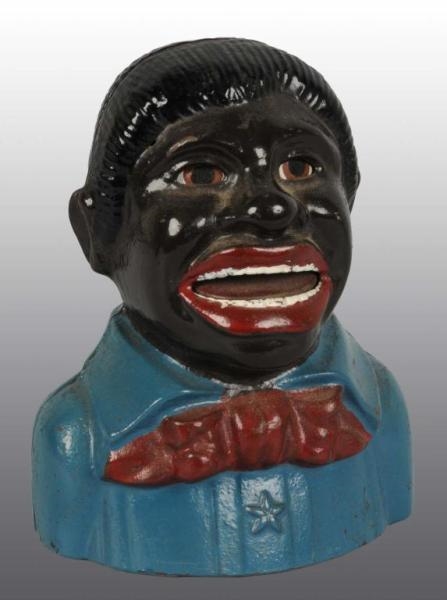 CAST IRON UNCLE TOM WITH STAR MECHANICAL BANK     