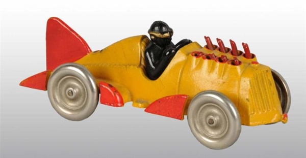 CAST IRON HUBLEY RACER TOY.                       