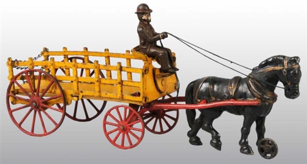 CAST IRON HARRIS DELIVERY WAGON TOY.              