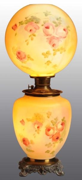 VICTORIAN "GONE WITH THE WIND" LAMP.              