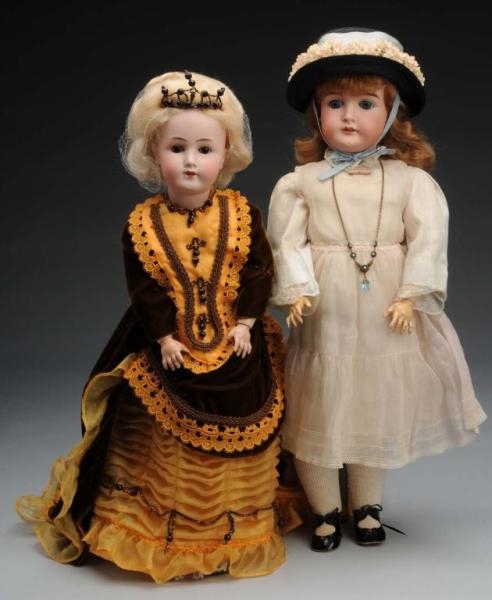 LOT OF 2: GERMAN BISQUE GIRLS.                    