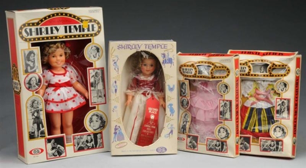LOT OF BOXED IDEAL SHIRLEY TEMPLE DOLLS & OUTFITS.