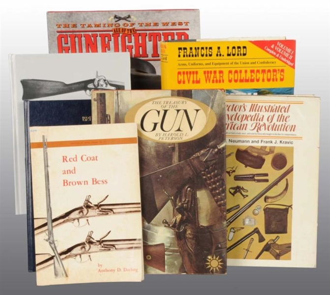 LOT OF 7: ASSORTED GUN RELATED BOOKS.             