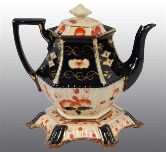 GAUDY DUTCH TEAPOT.                               