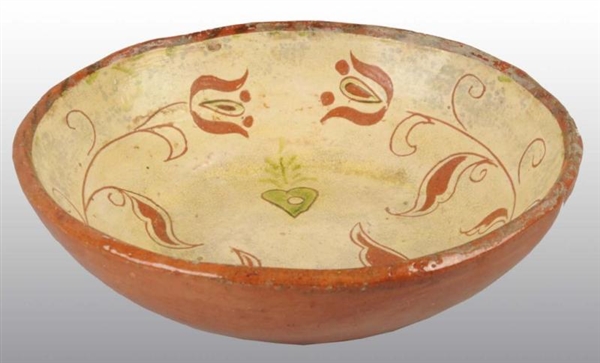 EARLY RED WARE DECORATED BOWL.                    