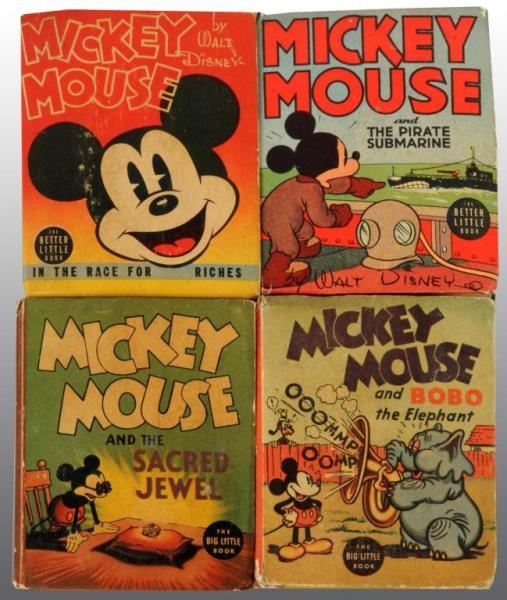 LOT OF 4: DISNEY MICKEY MOUSE BIG LITTLE BOOKS.   