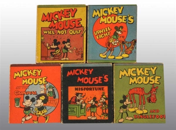 LOT OF 5: MICKEY MOUSE WEE LITTLE BOOKS.          
