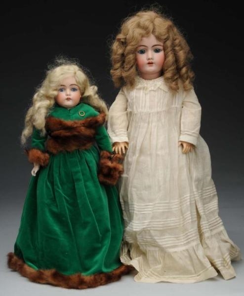 LOT OF 2: GERMAN BISQUE DOLLS.                    