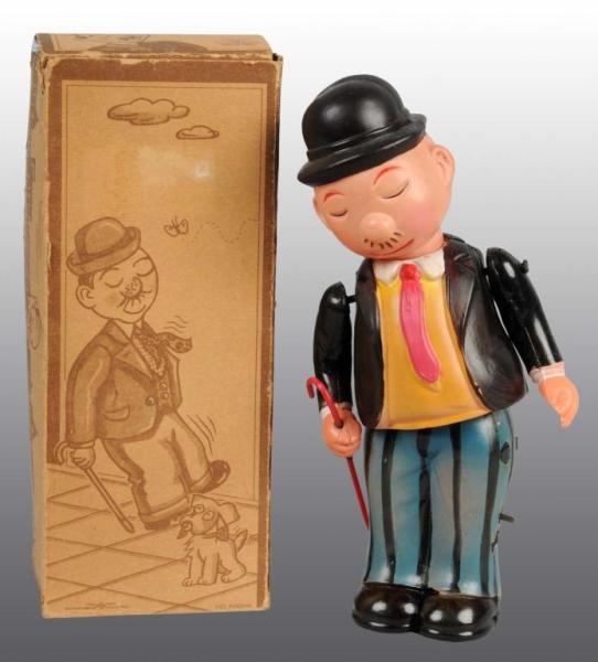 CELLULOID WIMPY WIND-UP TOY IN ORIGINAL BOX.      