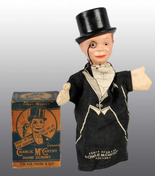 CHARLIE MCCARTHY HAND PUPPET.                     