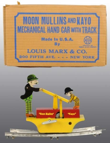 MARX MOON MULLINS & KAYO HANDCAR IN ORIGINAL BOX. 