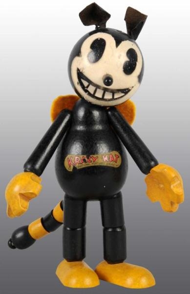WOOD CHEIN KRAZY KAT JOINTED DOLL.                