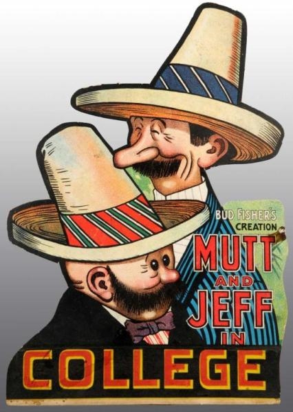 MUTT & JEFF DIE-CUT THEATER STANDEE SIGN.         