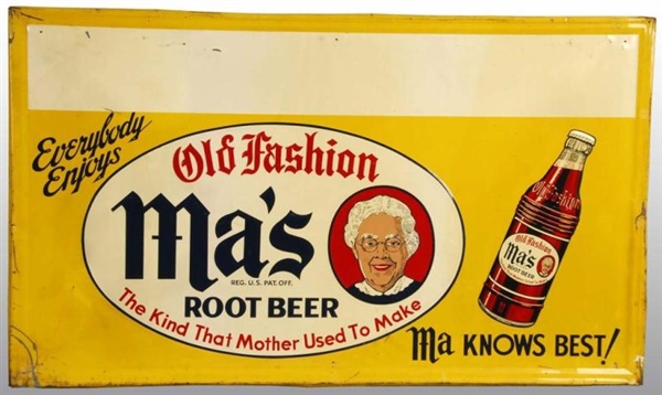 MAS OLD FASHIONED ROOT BEER SIGN.                