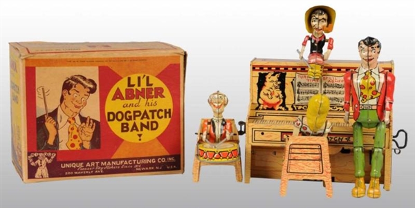 TIN UNIQUE ART DOGPATCH BAND WIND-UP IN ORIG BOX  