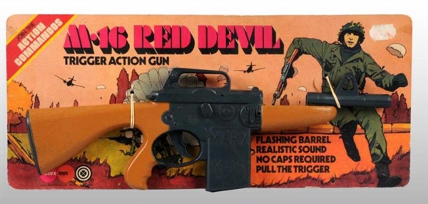 MARX M-16 RED DEVIL TOY GUN.                      