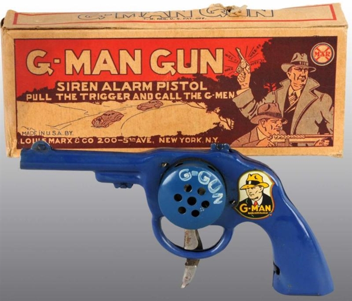 MARX G-MAN SIREN ALARM TOY GUN.                   
