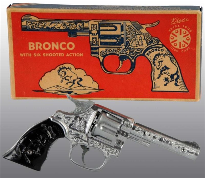 KILGORE BRONCO SIX-SHOOTER TOY CAP GUN.           