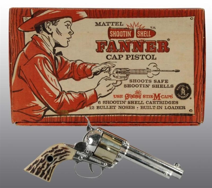 MATTEL SHOOTIN SHELL FANNER TOY CAP GUN.         