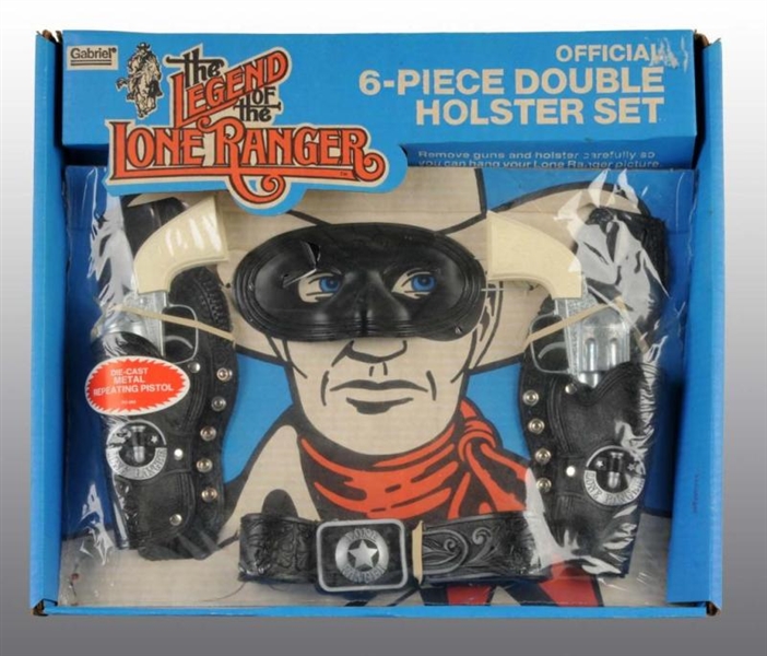 GABRIEL LONE RANGER TOY DOUBLE HOLSTER SET.       