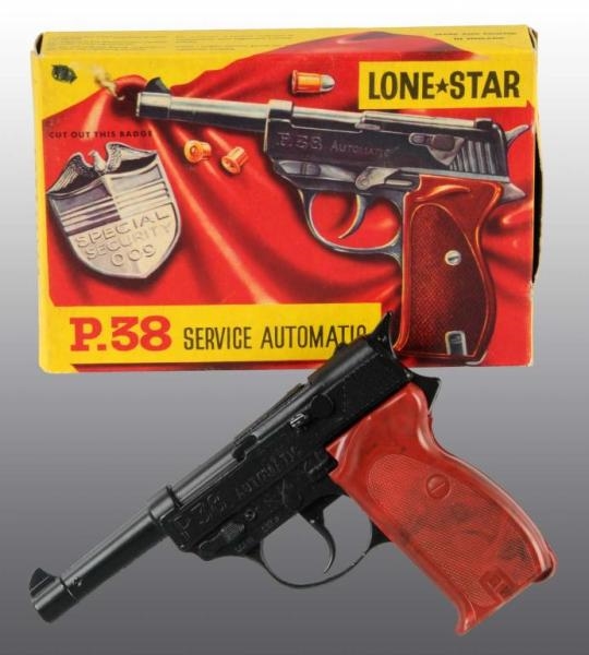 LOT OF 2: LONE STAR P.38 TOY CAP GUNS.            