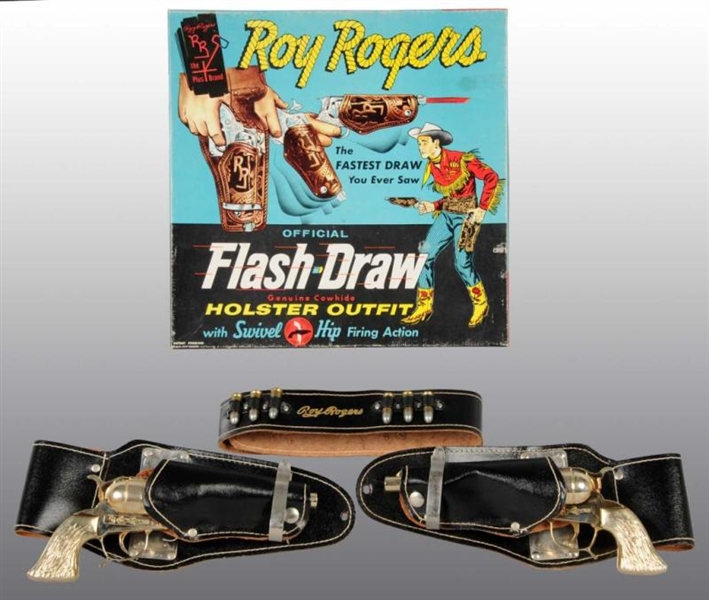 ROY ROGERS FLASH-DRAW TOY HOLSTER OUTFIT.         